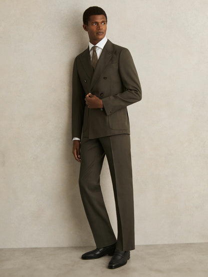 Slim-Fit Suit Trousers Dark Green | Men