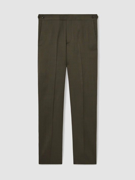 Slim-Fit Suit Trousers Dark Green | Men