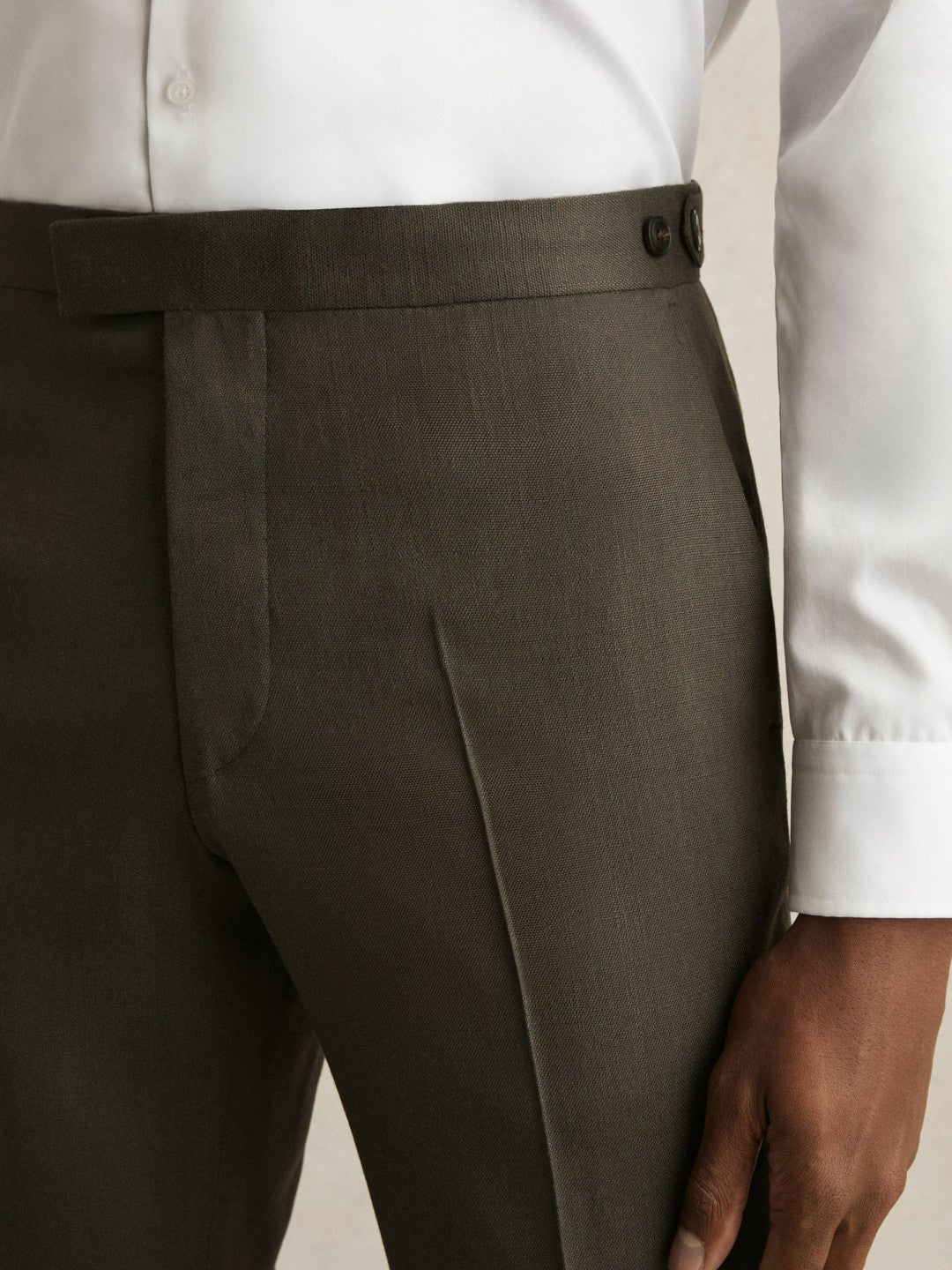 Slim-Fit Suit Trousers Dark Green | Men
