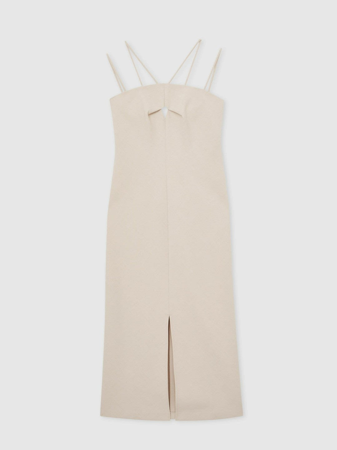 Double Strap Cut Out Midi Dress Stone Neutral | Women