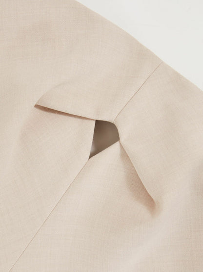 Double Strap Cut Out Midi Dress Stone Neutral | Women