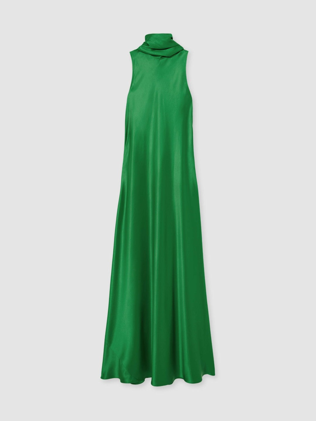 Satin Cape Maxi Dress Green | Women