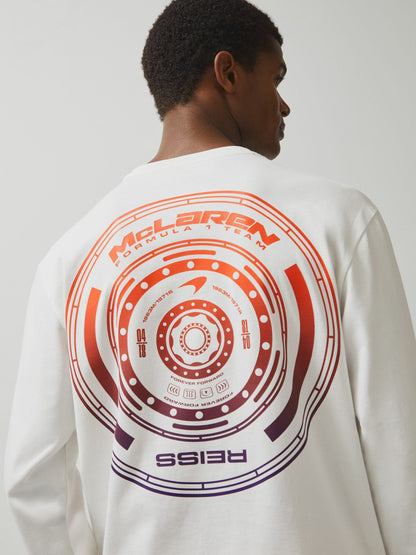 Unisex Fit McLaren F1 Team Tyre-Print T-Shirt White | Men