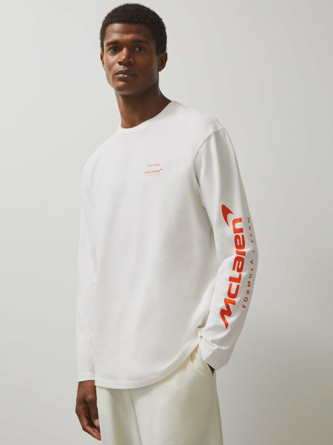 Unisex Fit McLaren F1 Team Tyre-Print T-Shirt White | Men