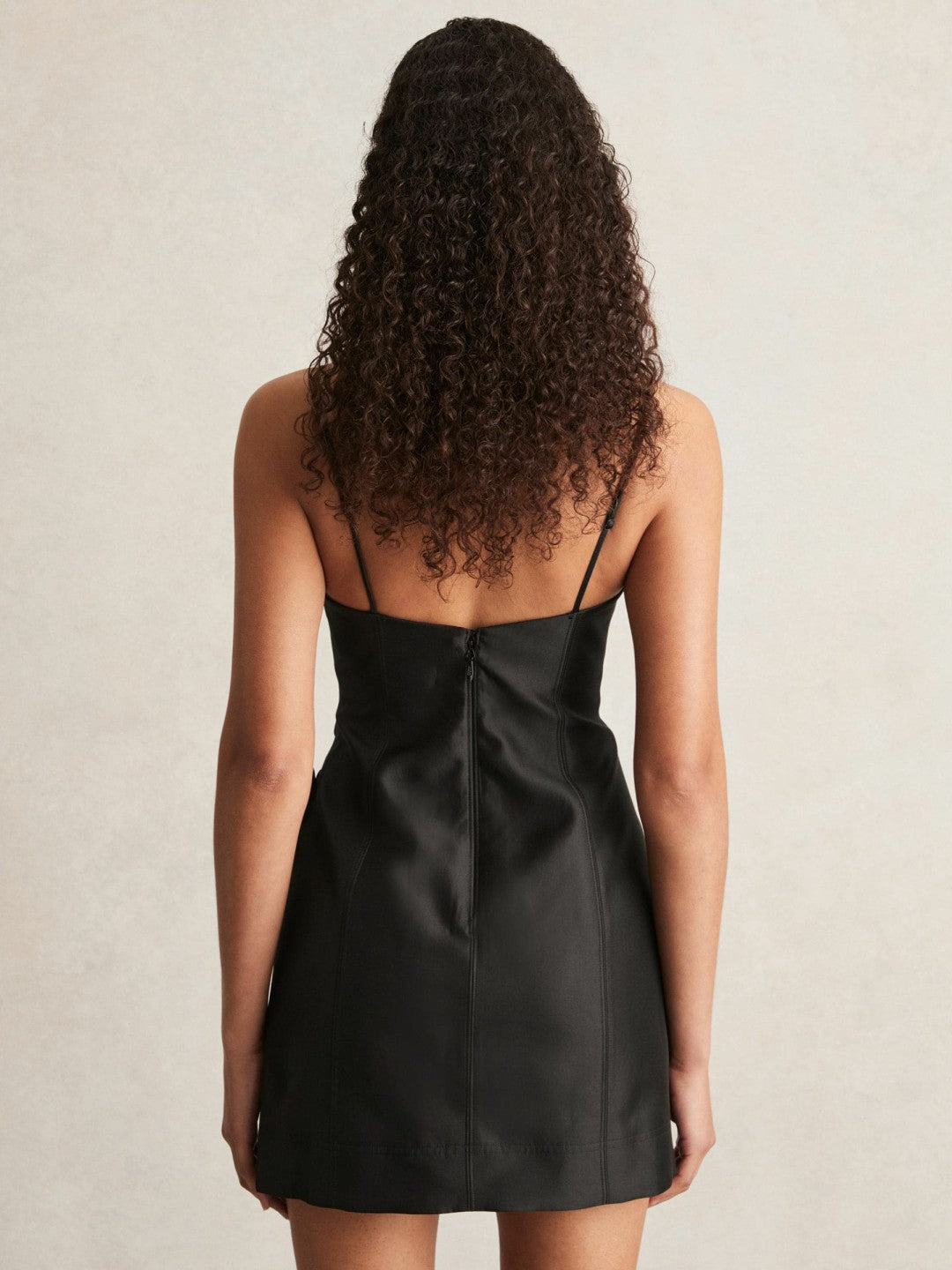 Acler Petal Detail Fitted Mini Black Dress Black | Women