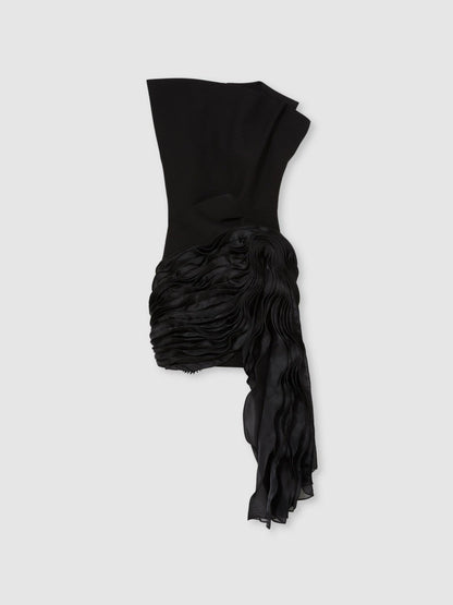 Acler Layered Ruffle Mini Black Dress Black | Women