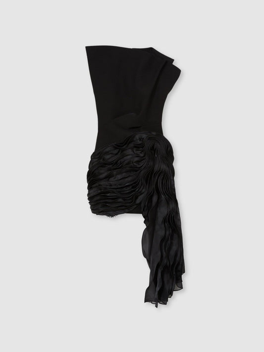 Acler Layered Ruffle Mini Black Dress Black | Women