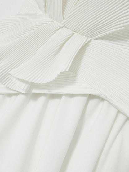 Acler Ivory Plissé Fan Strapless Maxi Dress Ivory | Women