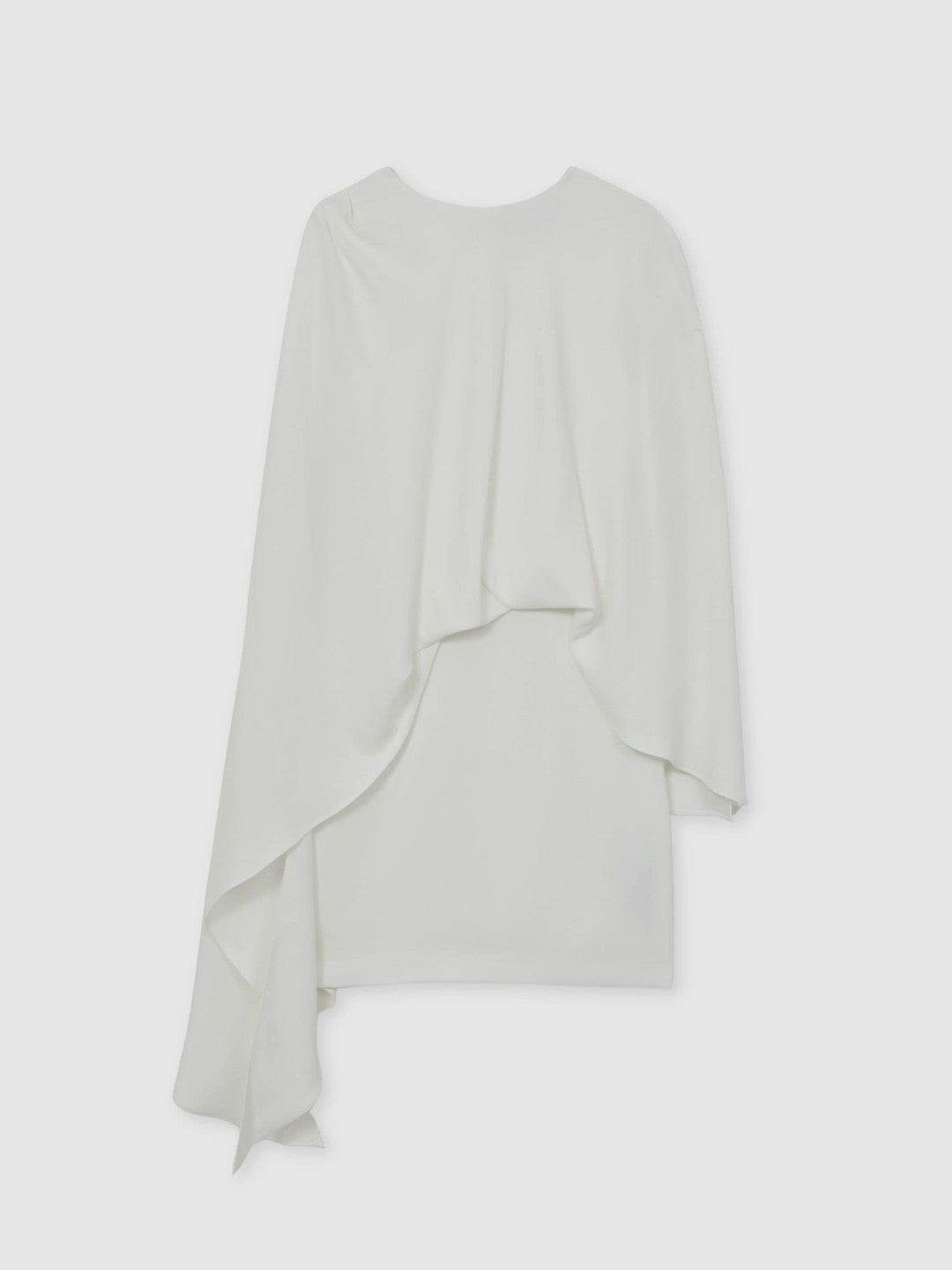 Halston Mini Ivory Asymmetric Cape Dress Ivory | Women