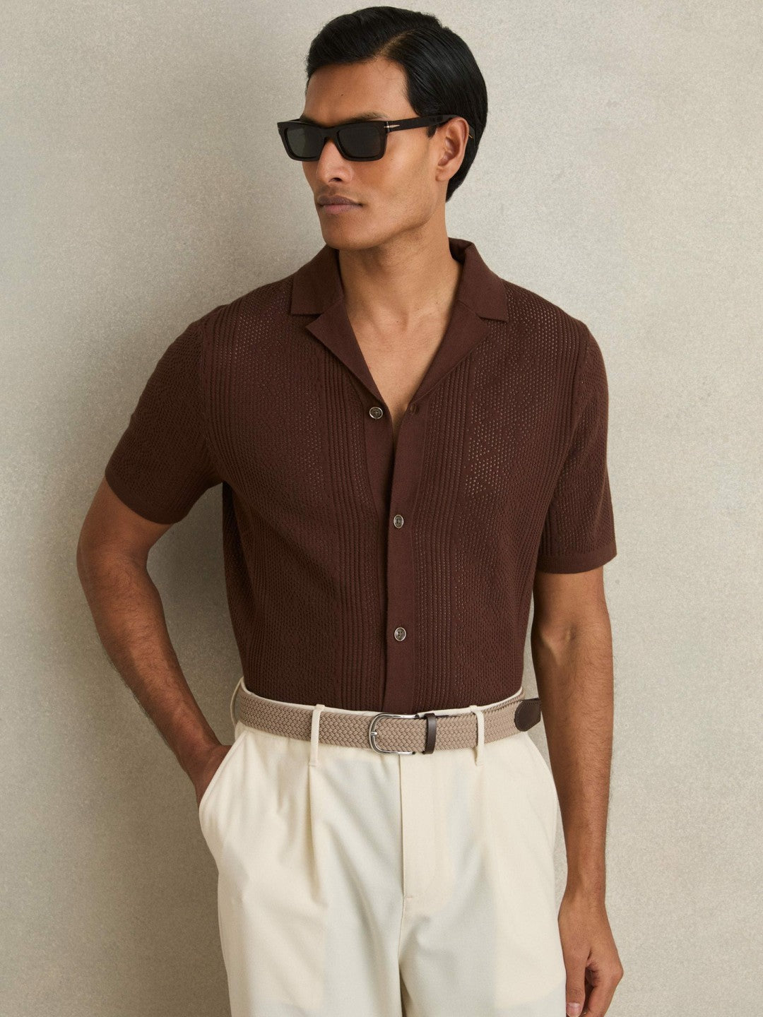 Basket Weave Belt Stone | Men