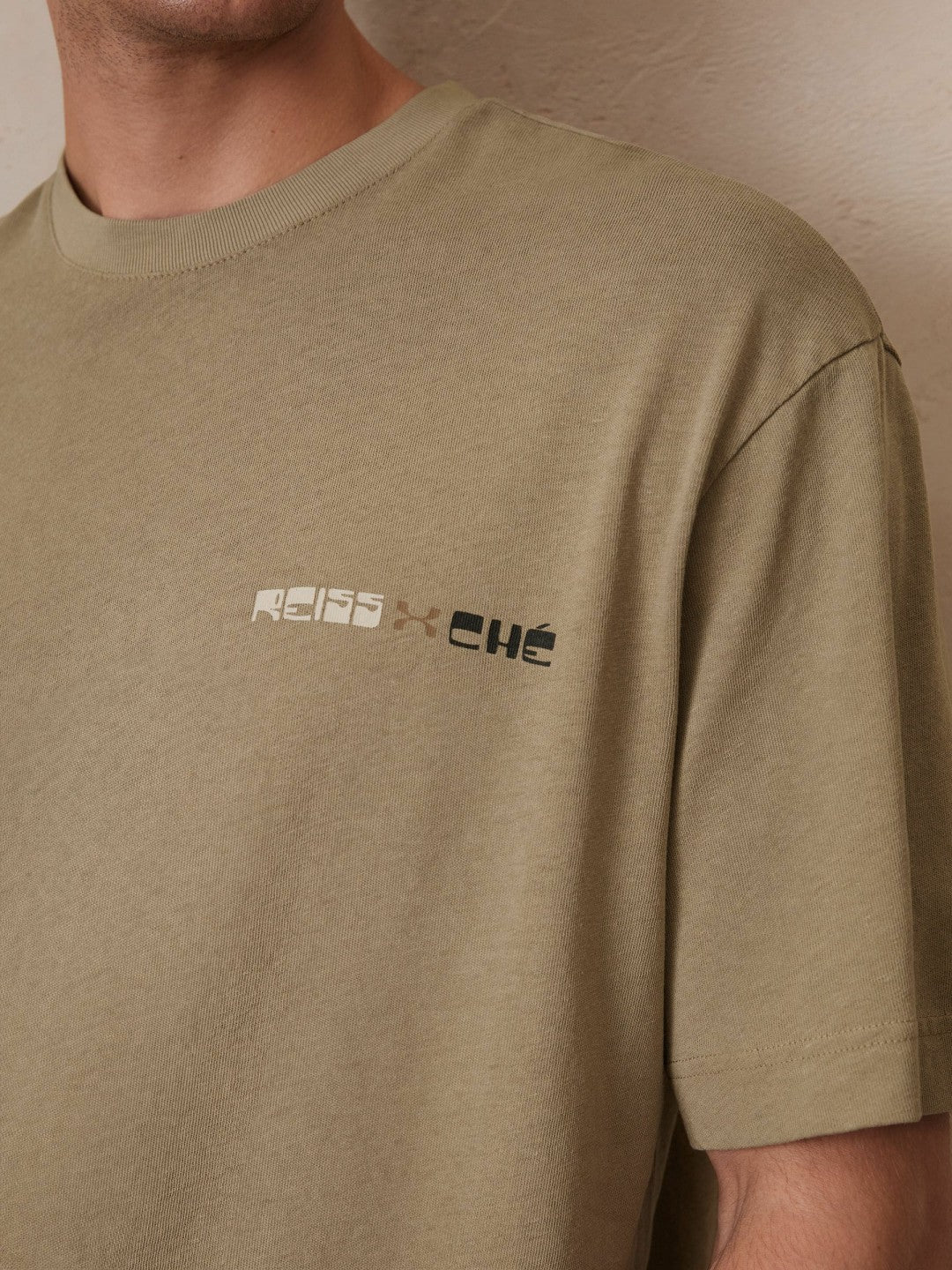 | Ché Cotton-Linen Sunset T-Shirt Sage Green | Men