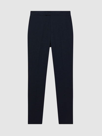Slim-Fit Internal-Drawstring Trousers Navy | Men
