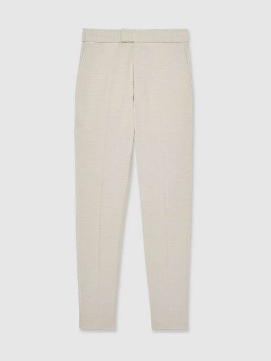 Slim-Fit Internal-Drawstring Trousers Stone | Men
