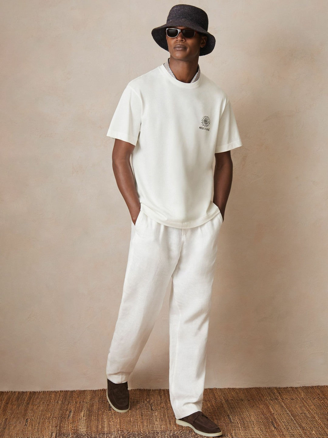 | Ché Cotton Palm-Tree T-Shirt White | Men