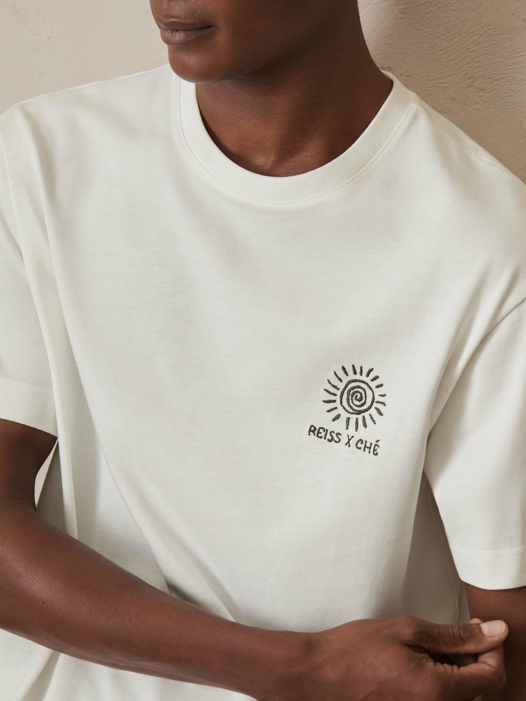 | Ché Cotton Palm-Tree T-Shirt White | Men