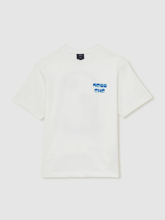 | Ché Cotton Palm-Print T-Shirt White | Men