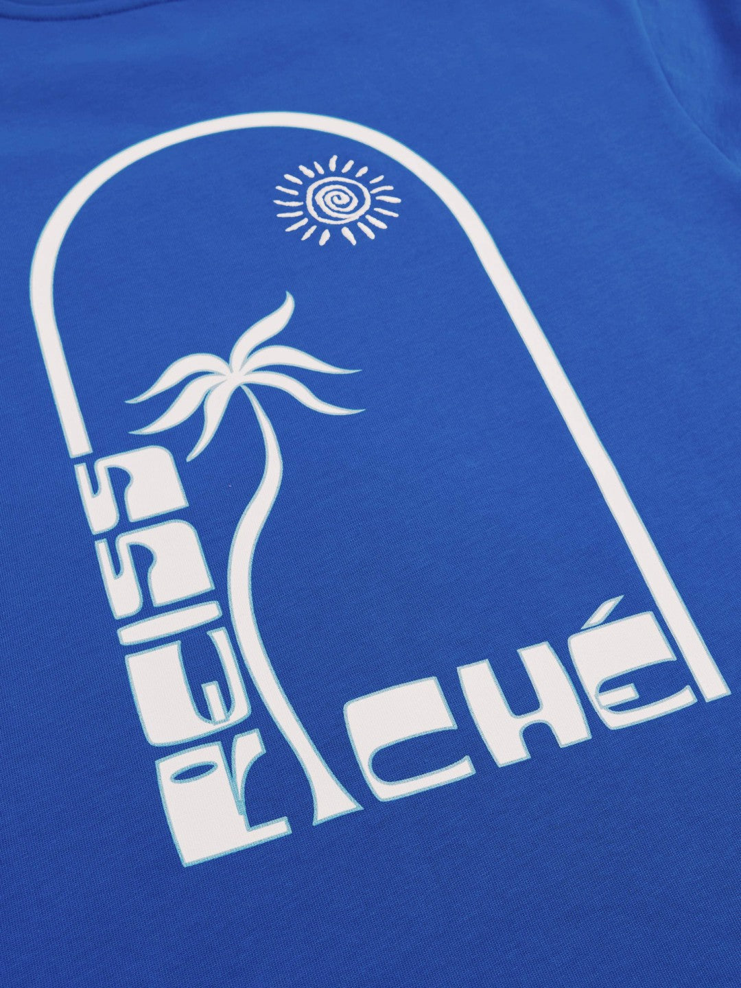 | Ché Cotton Palm-Print T-Shirt Blue | Men