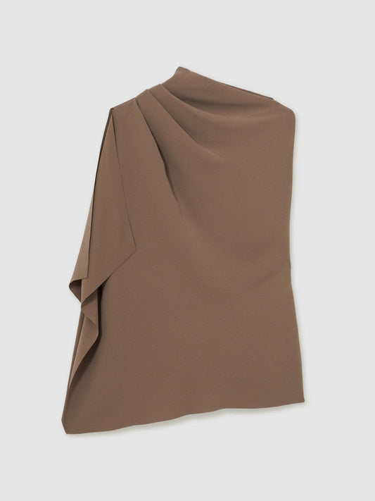 One-Shoulder Draped Top Mink | Women
