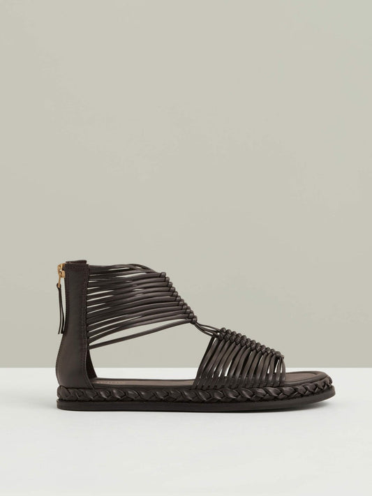 Leather Gladiator Sandals Chocolate | Women