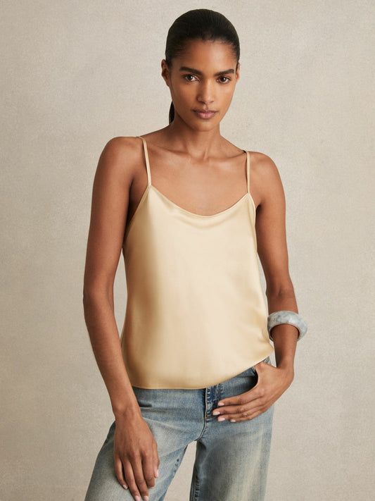 Silk Cami Top Gold | Women