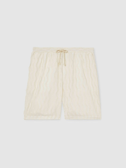 | Ché Fringed-Wave Shorts Off White | Men