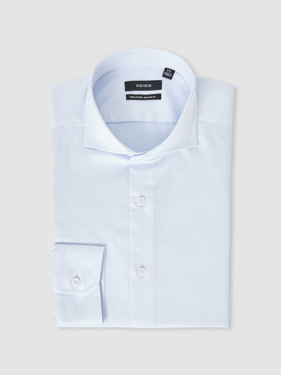 Slim Fit Slim-Fit Cotton Double-Cuff Shirt Soft Blue | Men