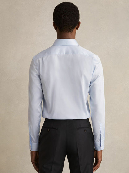 Slim Fit Slim-Fit Cotton Double-Cuff Shirt Soft Blue | Men