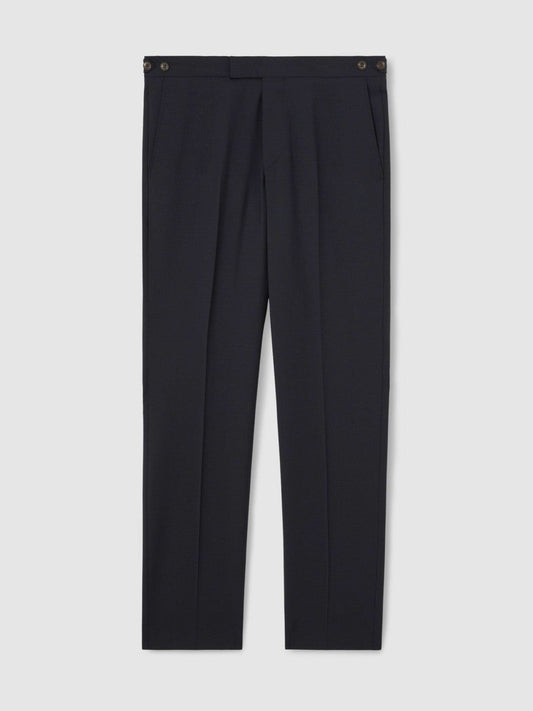 Slim-Fit Wool-Blend Suit Trousers Navy | Men