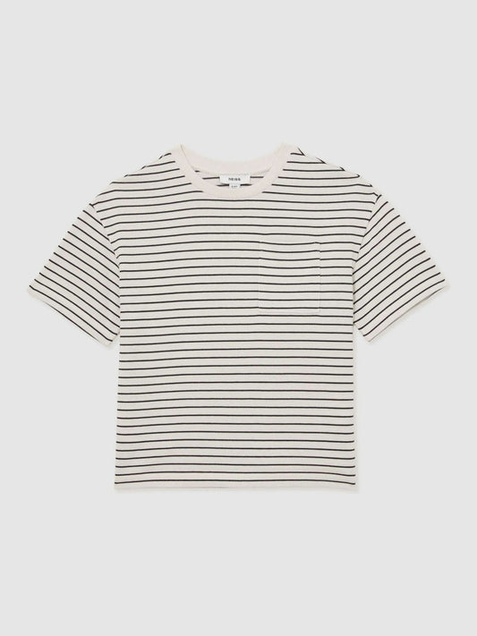 3-9 yrs Cotton-Blend Stripe T-Shirt White/Navy | Children & Baby