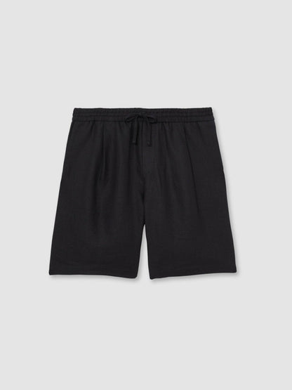 Linen Drawstring Shorts Navy | Men