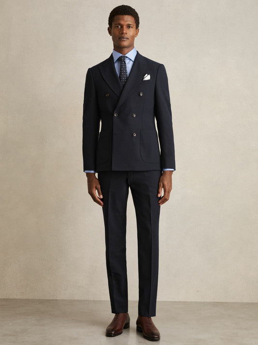 Slim Fit Cotton Sateen Shirt Mid Blue | Men