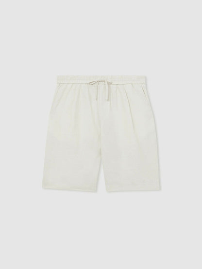 Linen Drawstring Shorts Stone | Men