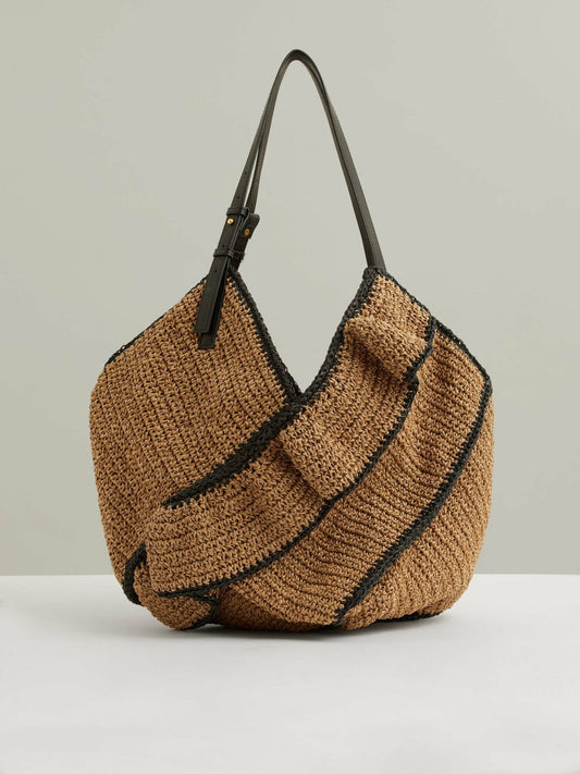 Raffia Ruffle Tote Bag Natural | Women