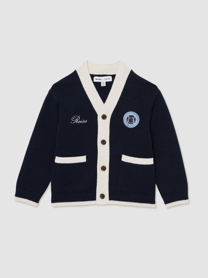 3-9 yrs SmileyWorld Logo Cardigan Unisex Fit Off White | Children & Baby