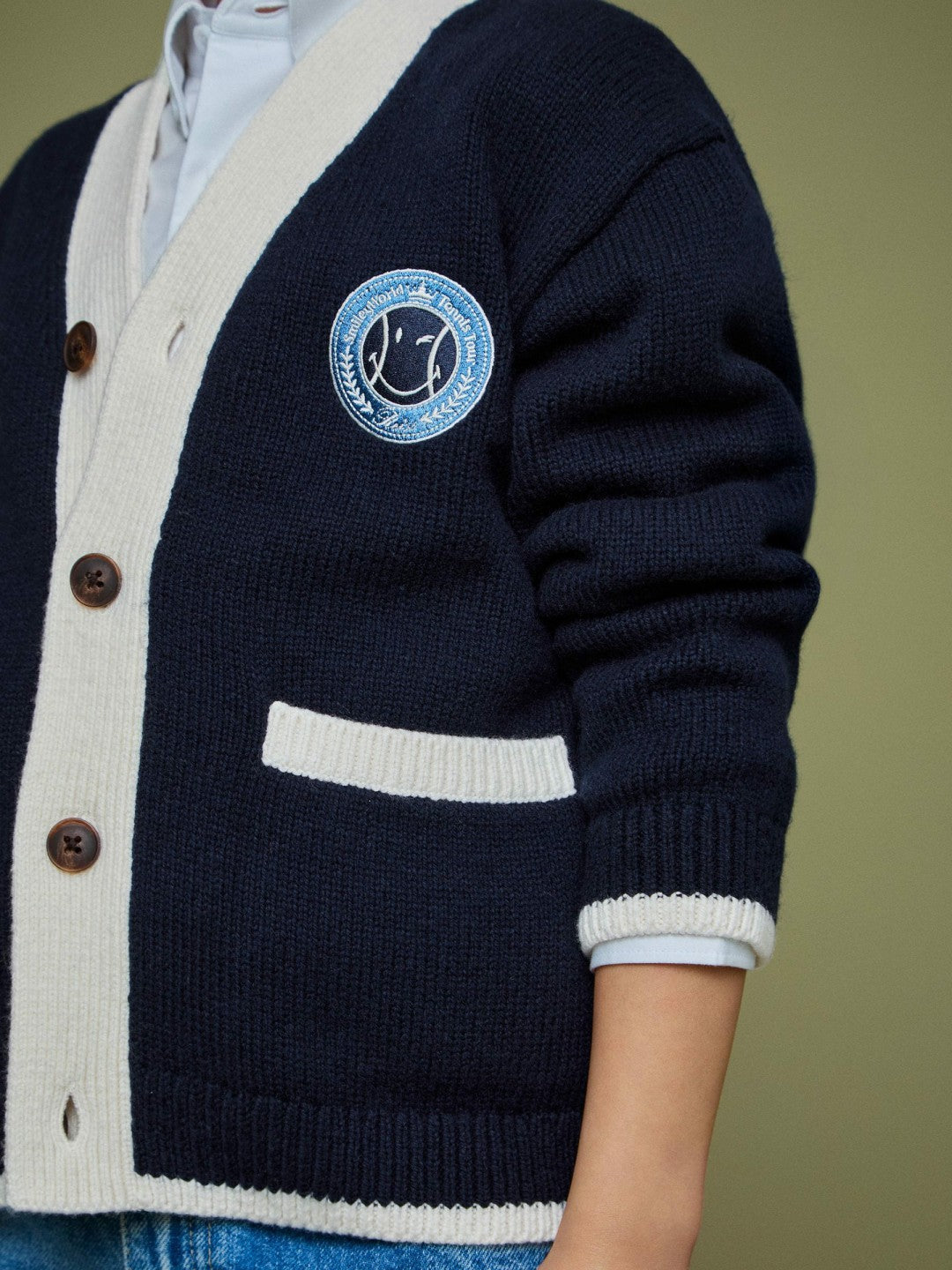 3-9 yrs SmileyWorld Logo Cardigan Unisex Fit Off White | Children & Baby