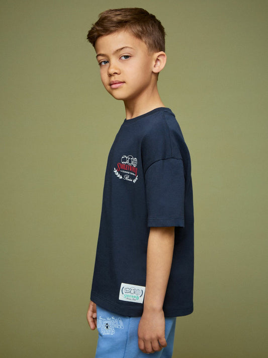 3-9 yrs SmileyWorld Oversize T-Shirt Navy | Children & Baby