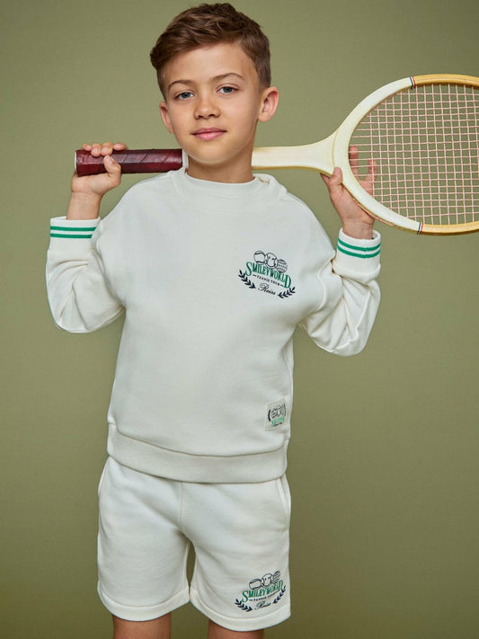 3-9 yrs SmileyWorld Logo Sweatshirt Unisex Fit White | Children & Baby