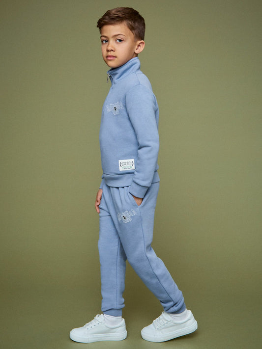 3-9 yrs SmileyWorld Cuffed Joggers Unisex Fit Blue | Children & Baby