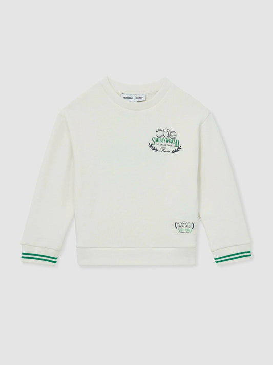 13-14 yrs SmileyWorld Logo Sweatshirt Unisex Fit White | Children & Baby