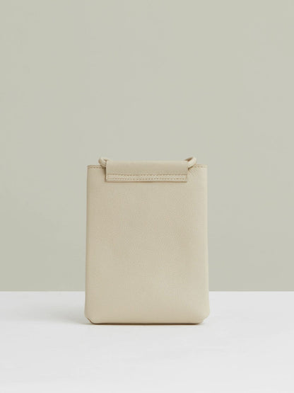 Leather Phone Holder Off White | Women