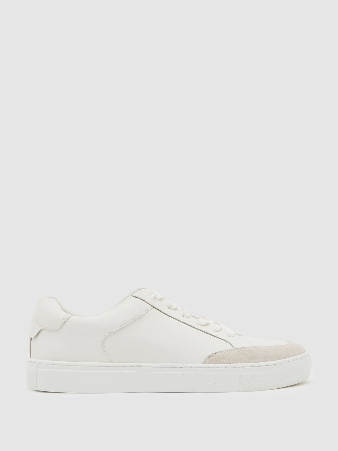 Bonded-Leather Low-Top Trainers White | Men