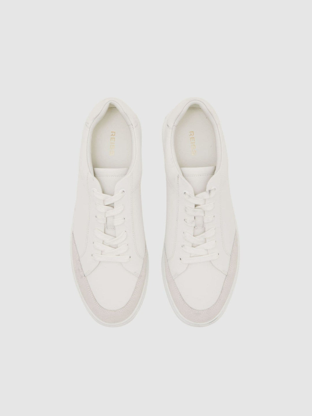 Bonded-Leather Low-Top Trainers White | Men