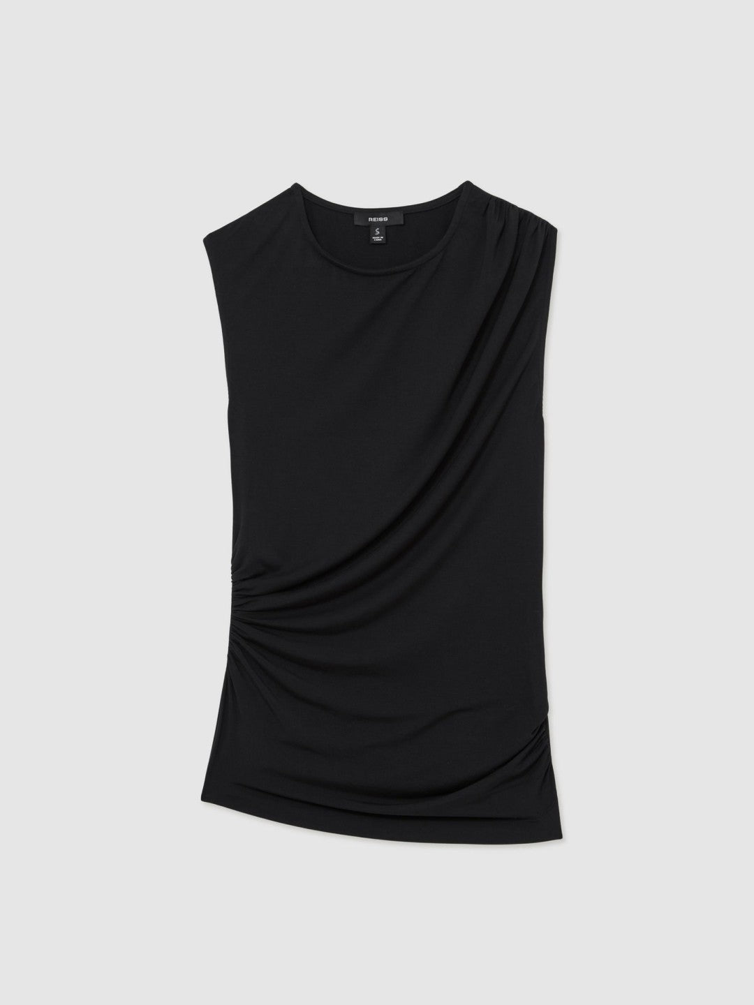 Stretch-Modal Ruched Vest Black | Women