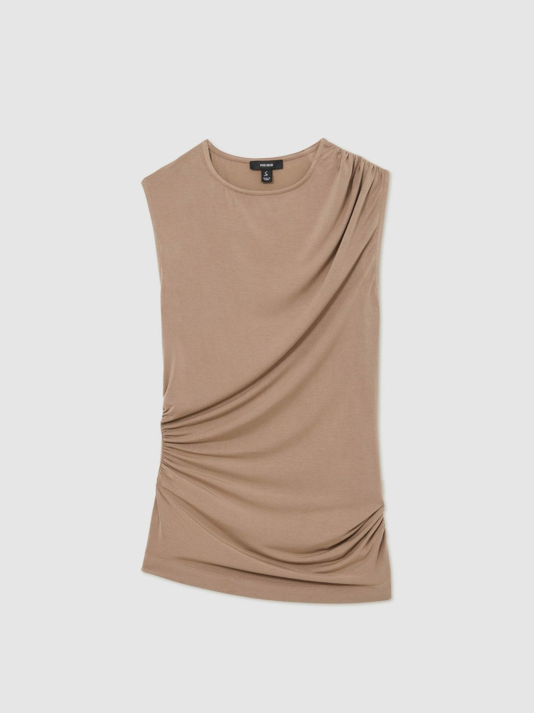 Stretch-Modal Ruched Vest Mocha Brown | Women