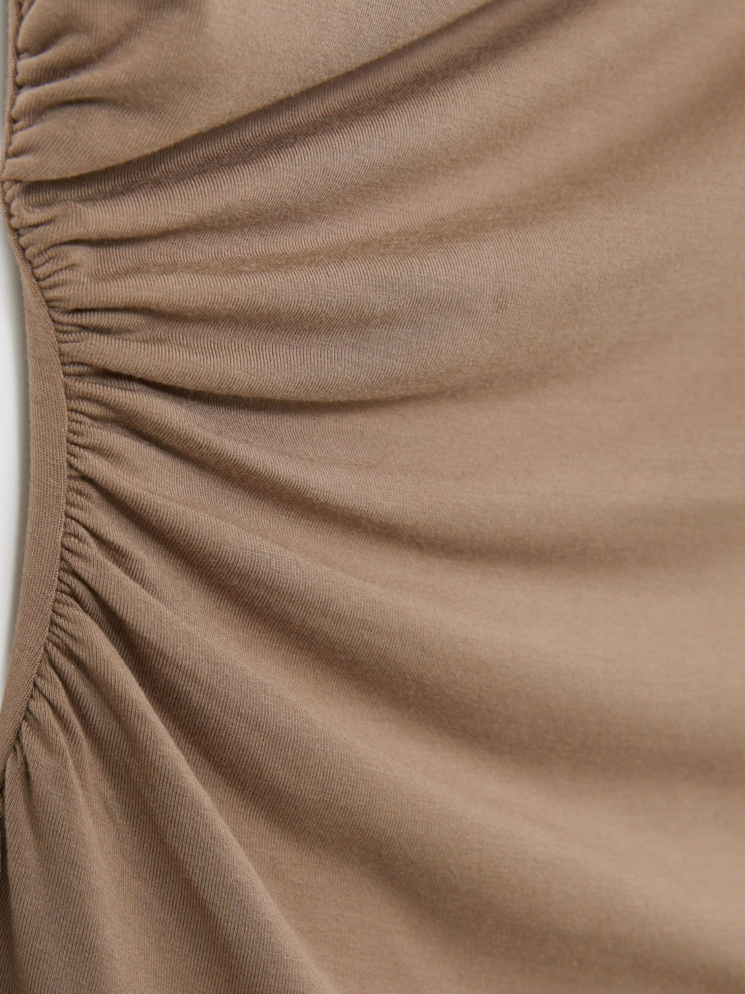 Stretch-Modal Ruched Vest Mocha Brown | Women