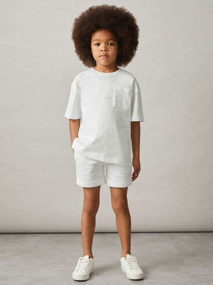 9-13 yrs Cotton Palm-Embroidery Oversize T-Shirt Off White | Children & Baby