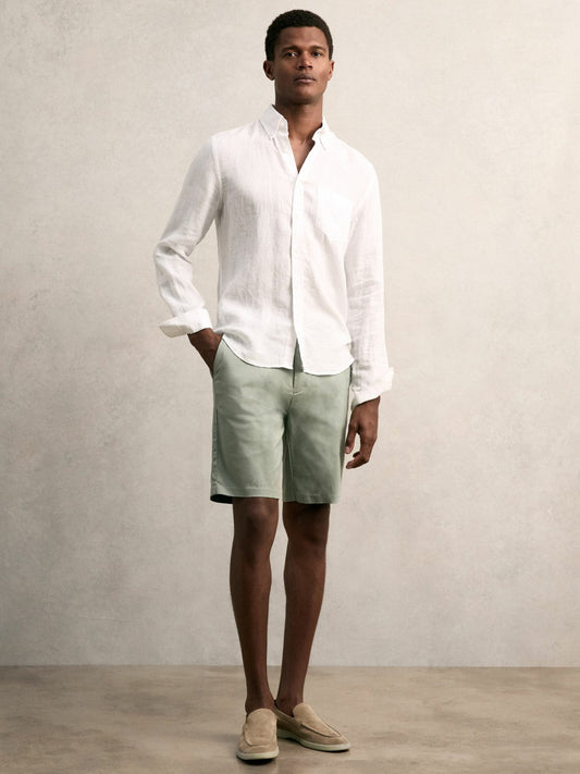 Short Length Casual Chino Shorts Pistachio | Men