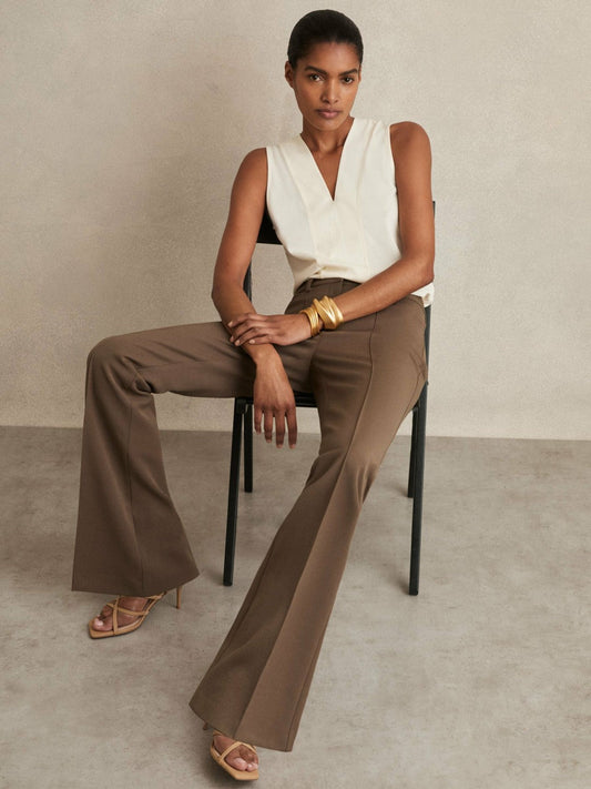 Flared Suit Trousers Mink Neutral | Women