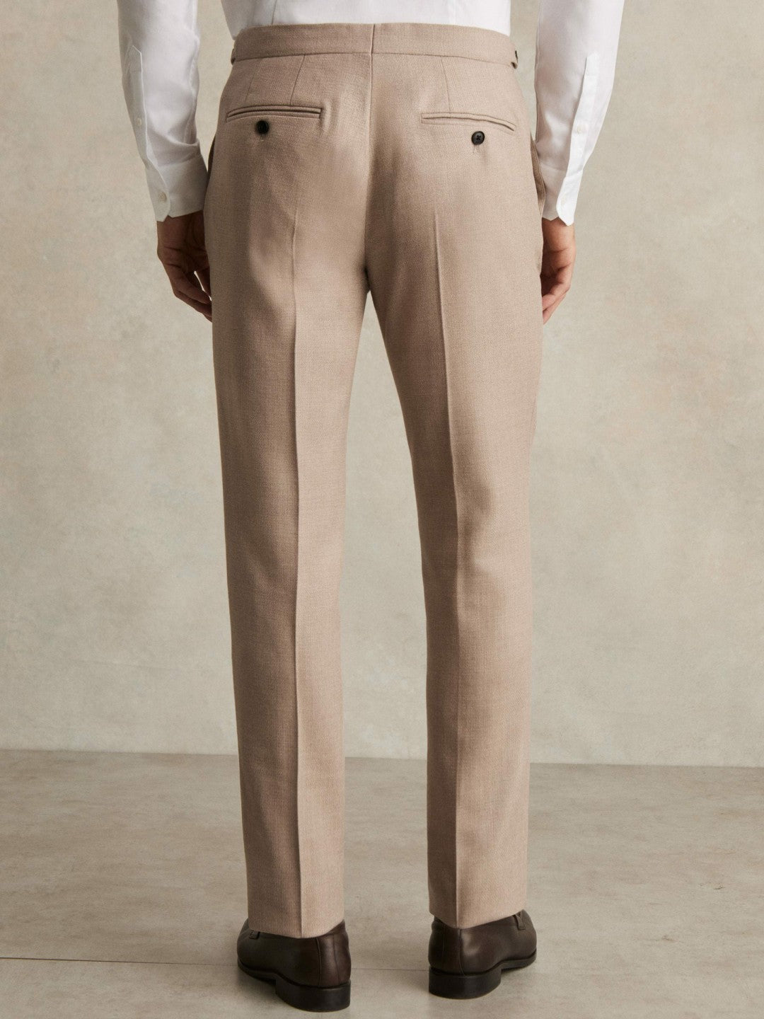 Wool-Blend Slim-Fit Suit Trousers Oatmeal Brown | Men