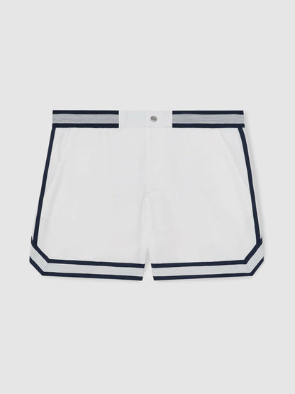 | Ché Stripe-Trim Swim Shorts White | Men